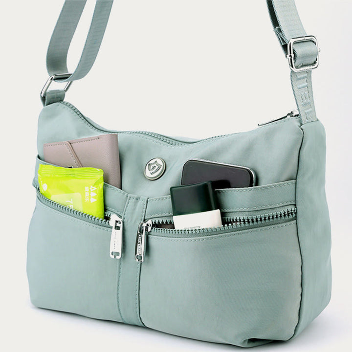 Solide Umhängetasche für die Schule, Reisen, einfache Nylontasche, Geldbörse