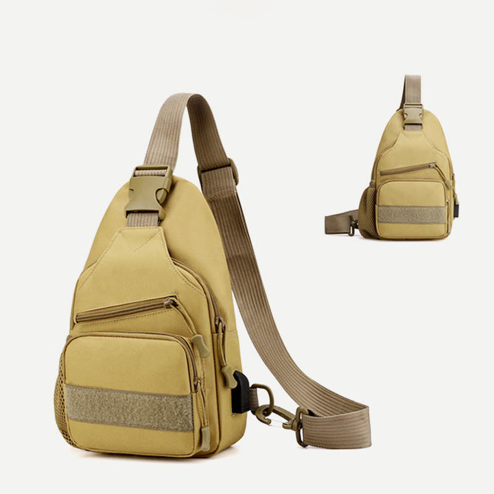 Schultertasche für Herren aus Canvas, lässig, sportlich, große Brusttasche