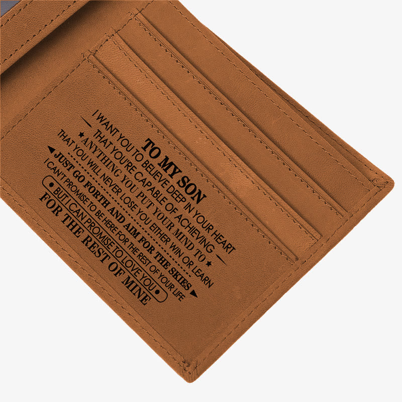 Dünne Brieftasche für die Familie, mit Laser-Inschrift, Leder, Geldbörse, Geschenk