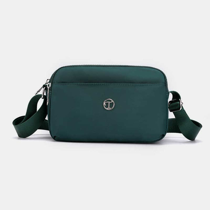 Kleine Umhängetasche mit dreifachem Reißverschluss für Damen, leichte, lässige Schultertasche