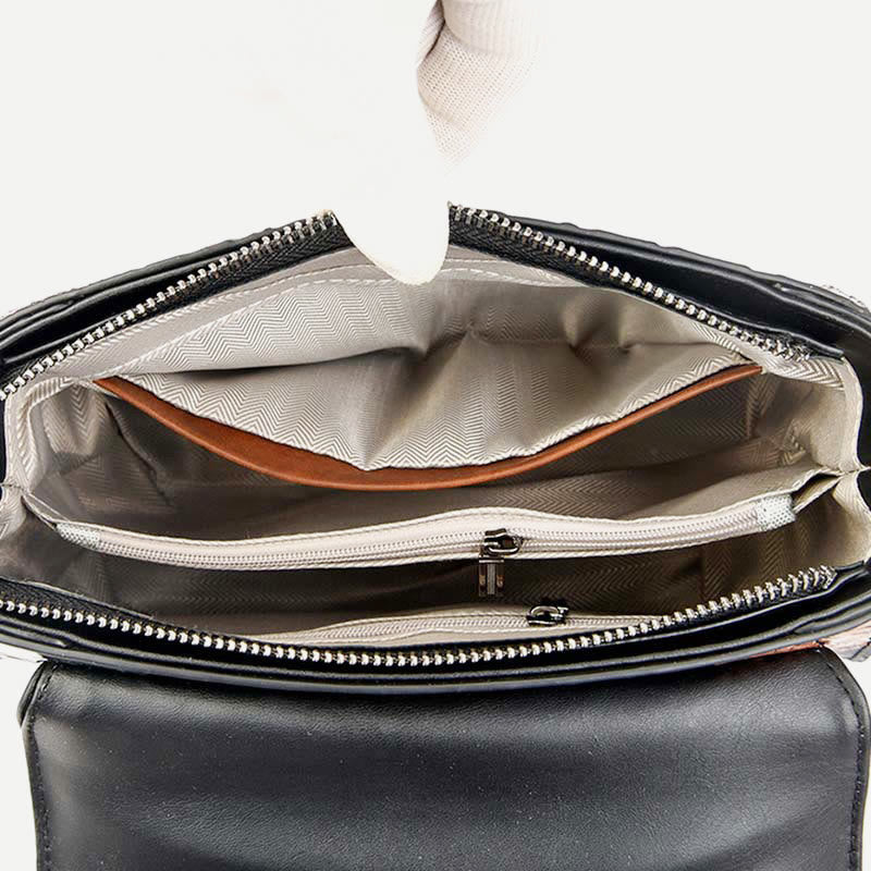 Tasche mit Henkel für Damen, große Kapazität, Umhängetasche mit ethnischer Prägung