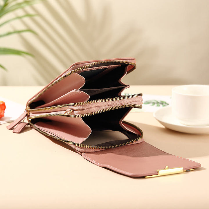 Kunstleder Telefon Geldbörse Mini Crossbody Schultertasche Handytasche 