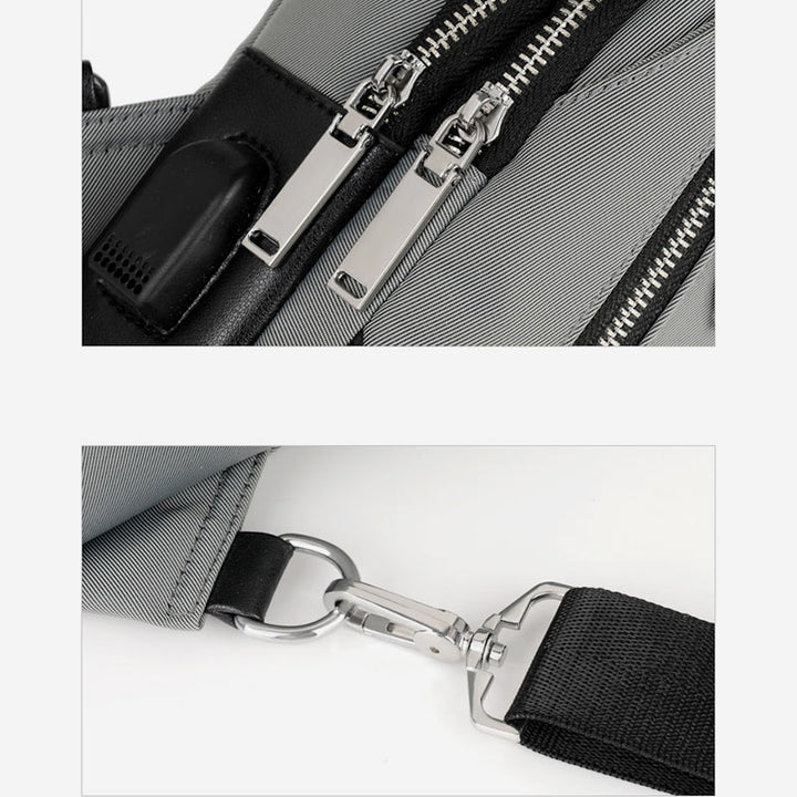 Wasserdichte Schultertasche mit USB-Ladefunktion 