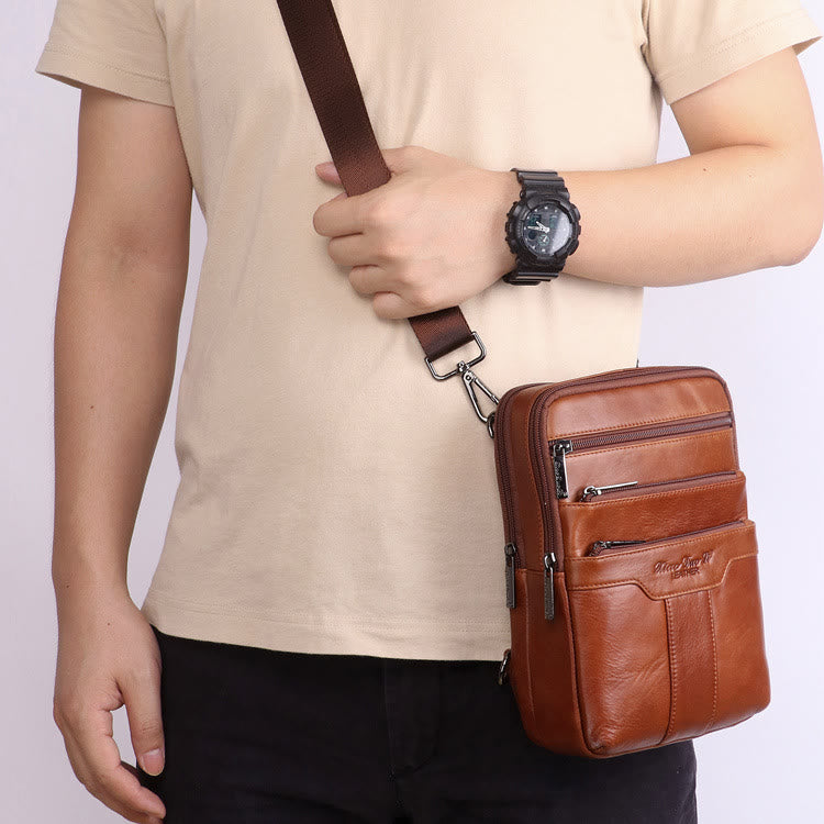 Umhängetasche für Männer Drei Stile Taschen Leder Umhängetasche