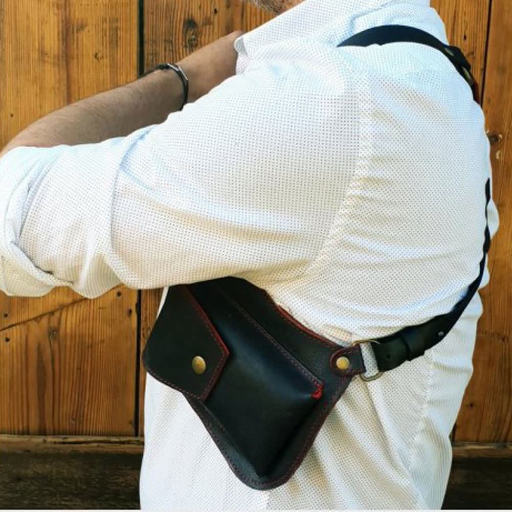 Outdoor-Ledertasche für Damen und Herren, leichte Unterarm-Telefontasche