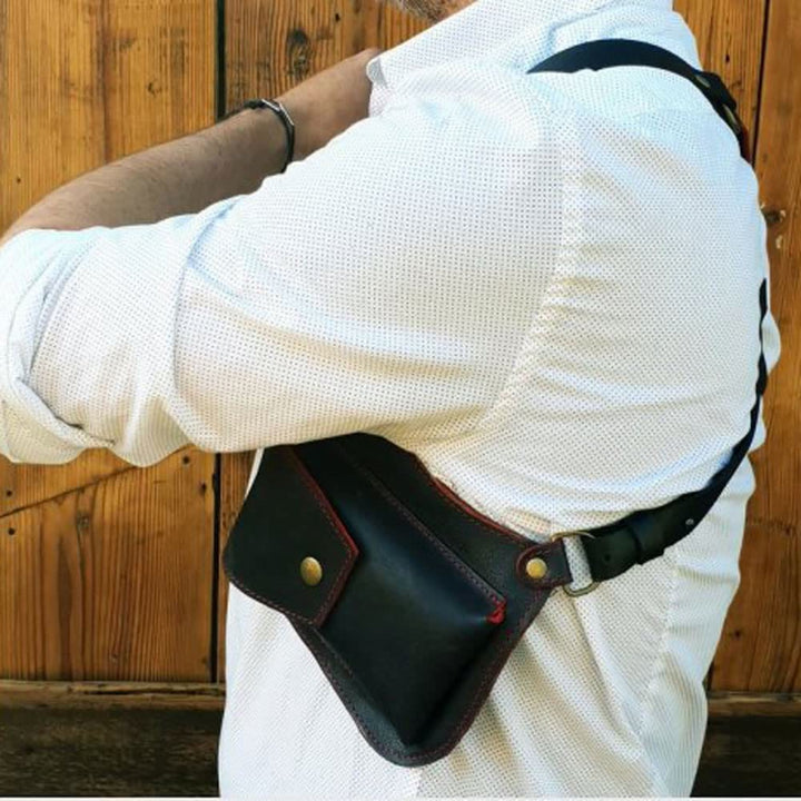 Outdoor-Ledertasche für Damen und Herren, leichte Unterarm-Telefontasche