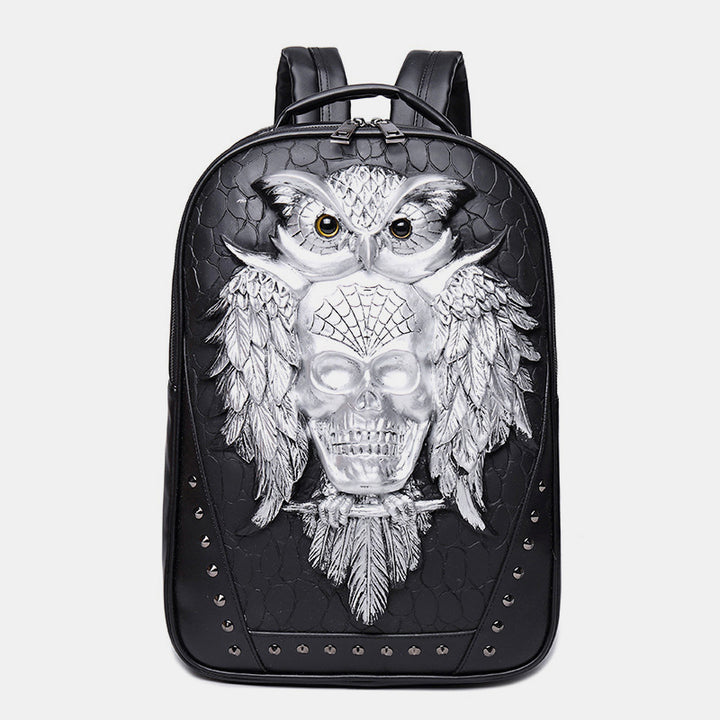 3D Tiere Eule Laptop Rucksack Designer wasserdicht College Schule Büchertasche