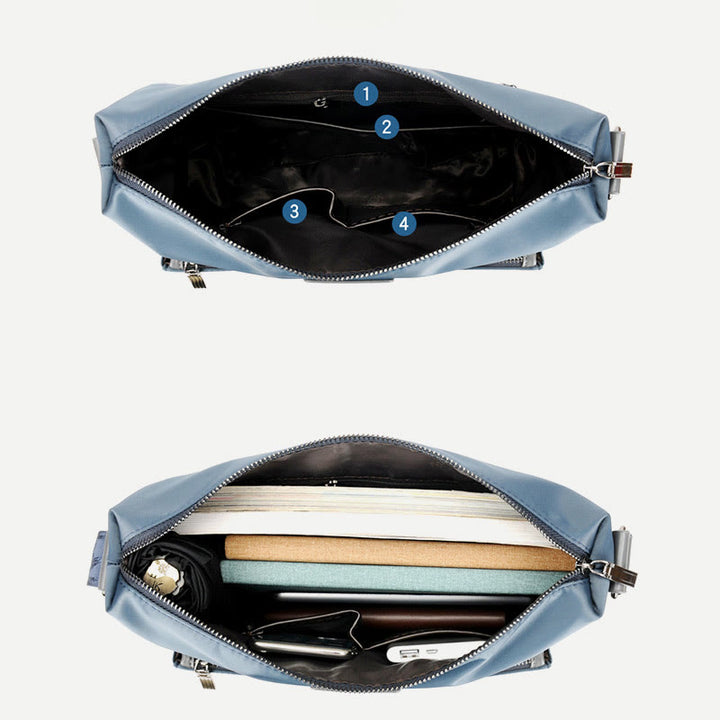 Umhängetasche für Herren, Business-Oxford-Stoff, horizontaler Tagesrucksack