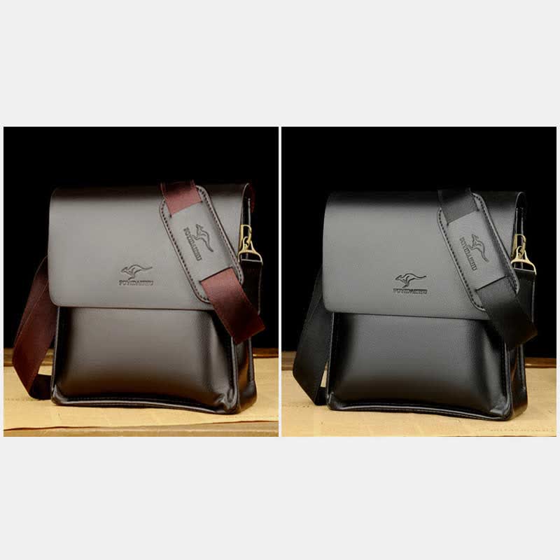 Herren Leder Umhängetasche Messenger Bag Reise Arbeit Business Satchel