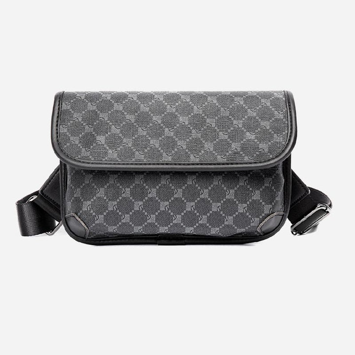 Umhängetasche für Unisex, minimalistische, quadratische Schultertasche aus PU-Leder