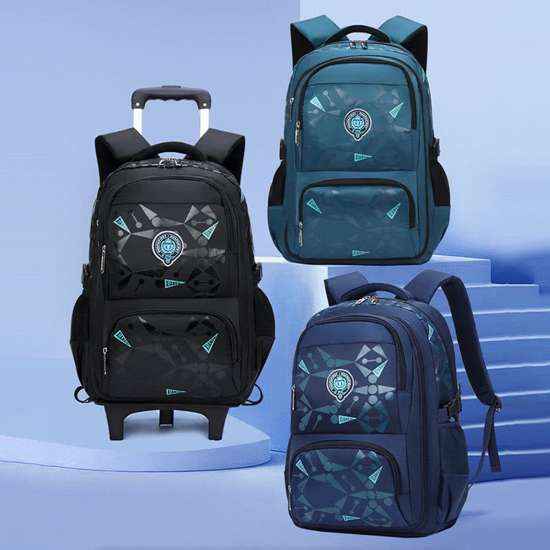 Rolling Wheels Rucksack Multifunktionale Reise-Büchertasche für Teenager Studenten