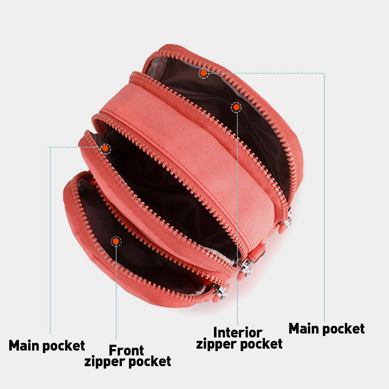Wasserdichte, leichte, kleine Umhängetasche mit mehreren Taschen