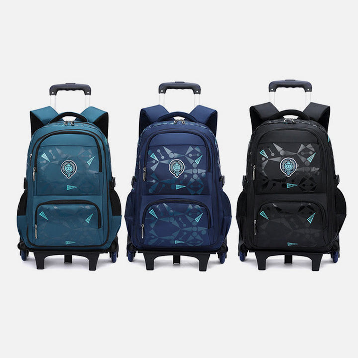 Rolling Wheels Rucksack Multifunktionale Reise-Büchertasche für Teenager Studenten