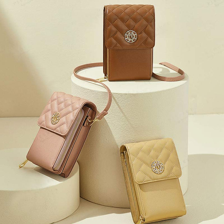 PU Crossbody Handytasche für Damen Schultertasche Geldbörse