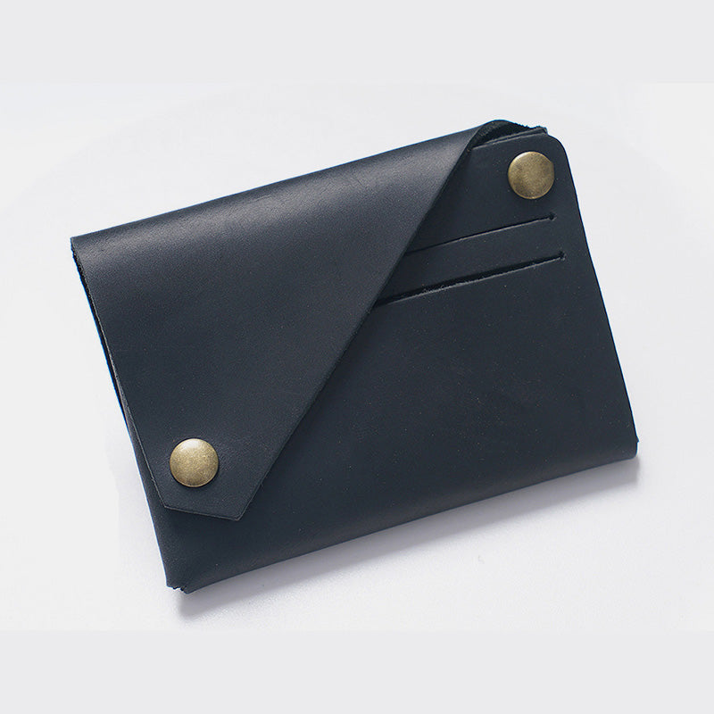 Retro-Handgemachtes Echtleder Kartenetui Vordertasche Geldbörse Münzgeldbörse