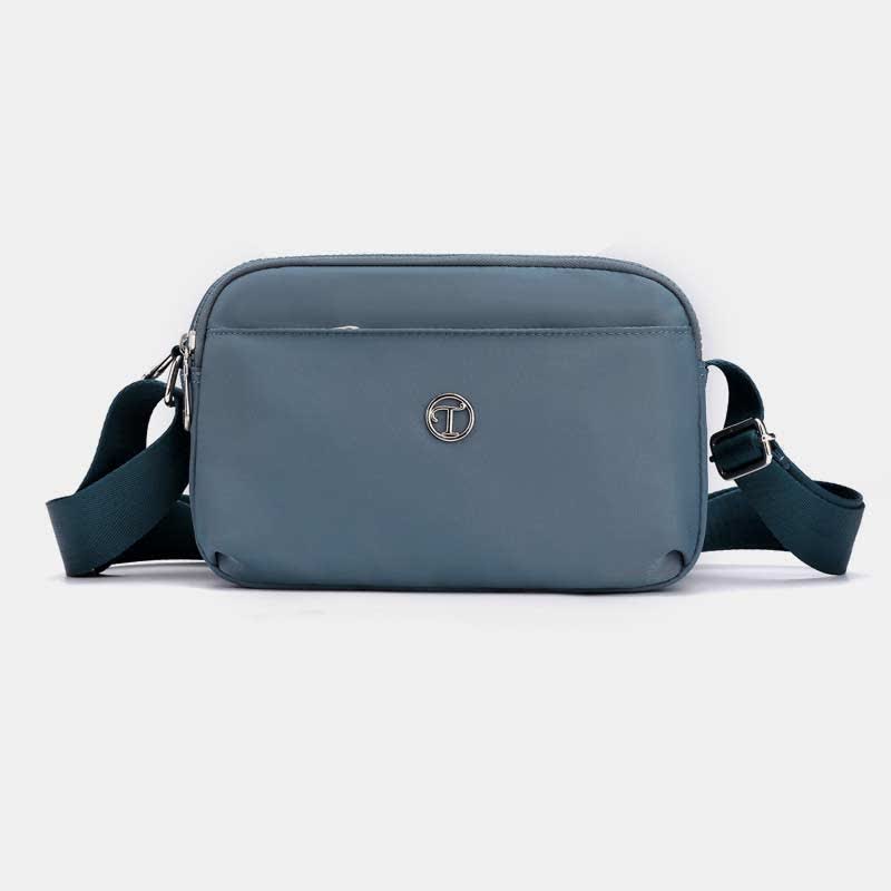 Kleine Umhängetasche mit dreifachem Reißverschluss für Damen, leichte, lässige Schultertasche