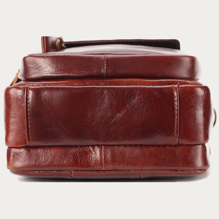 Messenger Bag für Herren, Business, kleine tragbare Umhängetasche aus Leder