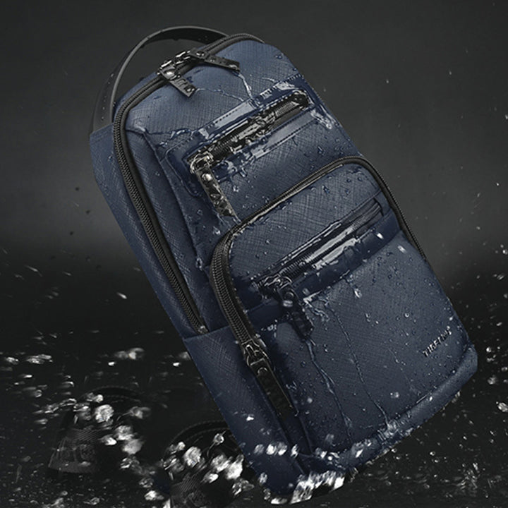 Wasserdichte, langlebige Schultertasche mit Reißverschluss und mehreren Taschen, großes Fassungsvermögen