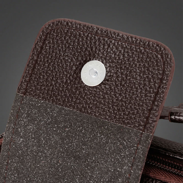 Retro Leder Satchel Messenger Bag für Männer Reise Umhängetasche