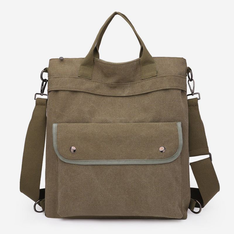 3-fach verwendbarer Canvas-Rucksack mit großem Fassungsvermögen 