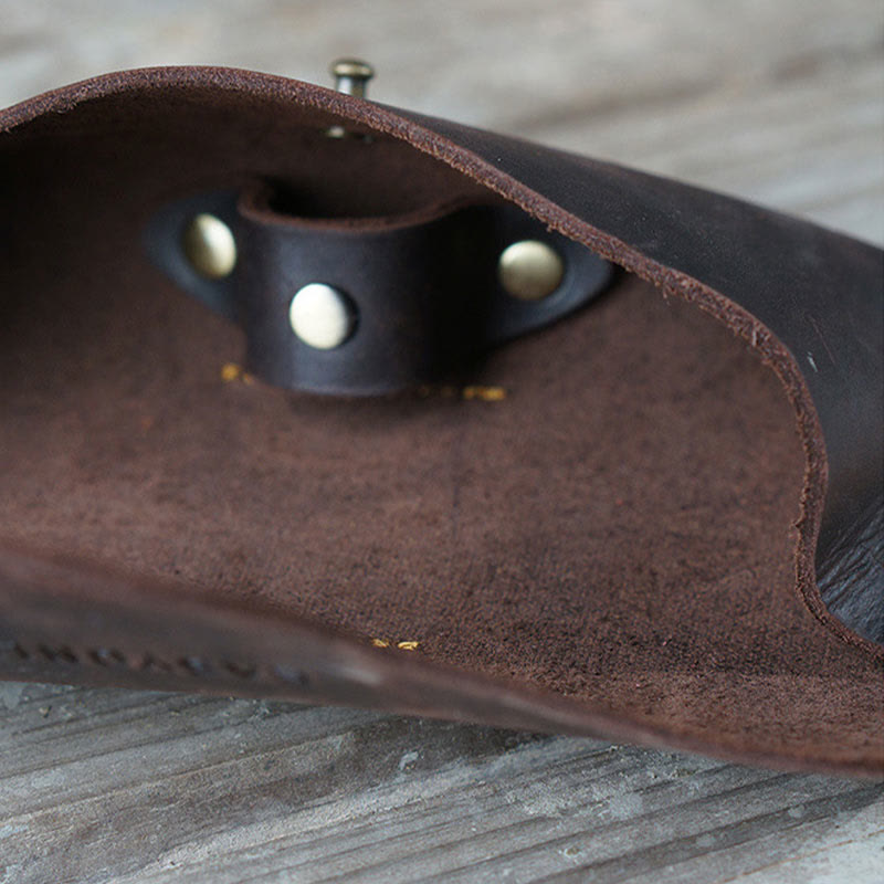 Aufbewahrungstasche für Retro-Brillen, tragbar, leicht, Gürteltasche aus Leder