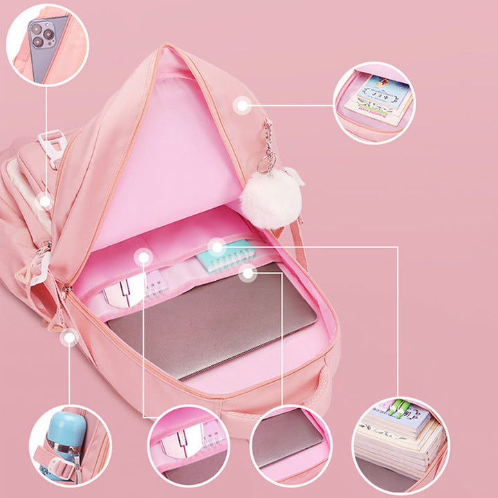 Rucksack für Frauen süßes Accessoire wasserabweisende langlebige Schultasche