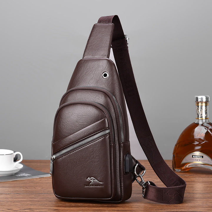 Schultertasche für Herren, große Kapazität, lässig, minimalistischer Umhängerucksack