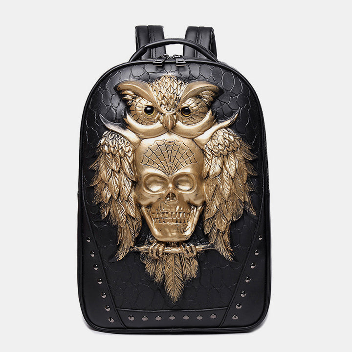 3D Tiere Eule Laptop Rucksack Designer wasserdicht College Schule Büchertasche