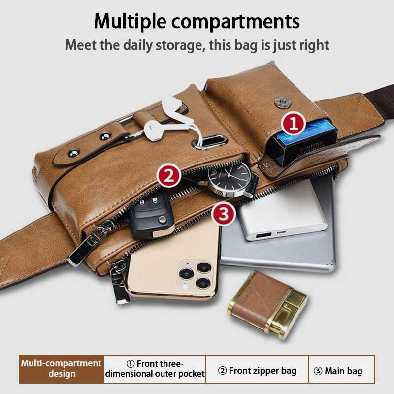 Wasserdichte Schultertasche mit mehreren Taschen