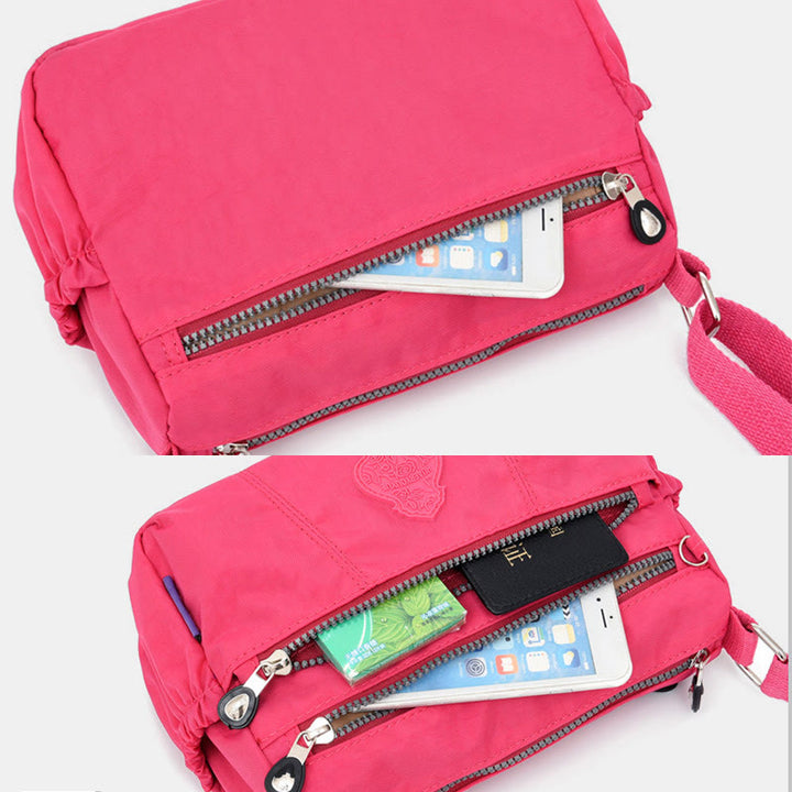 Umhängetasche für Damen, urban, lässig, zum Einkaufen, Nylontuch, Muttertasche