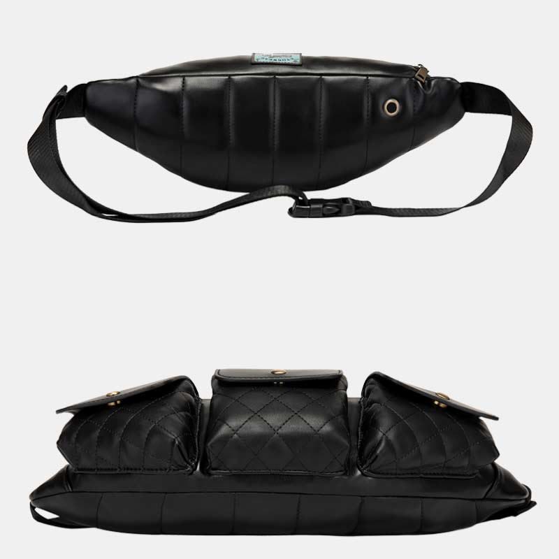 Gürteltasche für Herren, Leder, lässige Umhängetasche für den Außenbereich