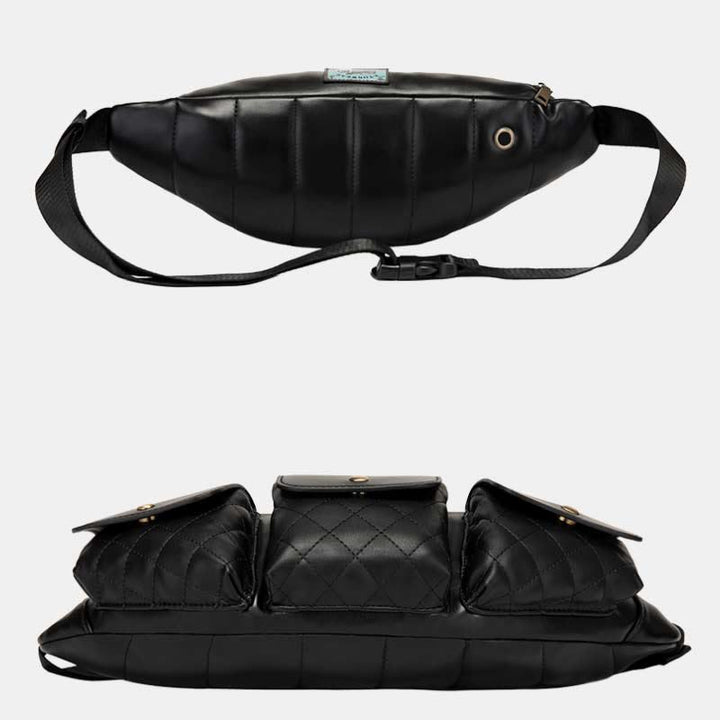 Gürteltasche für Herren, Leder, lässige Umhängetasche für den Außenbereich