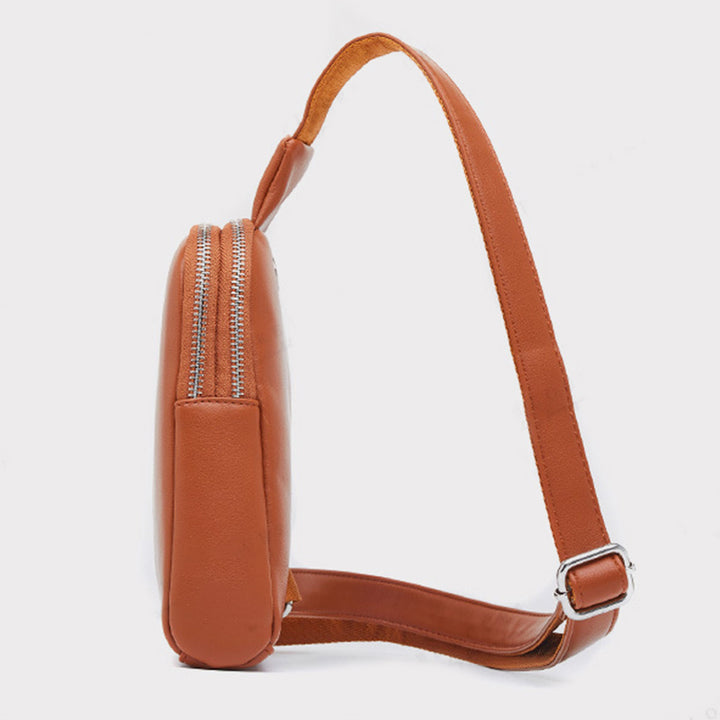 Leichte, lässige Schultertasche für Damen, kleiner Umhängerucksack aus PU-Leder
