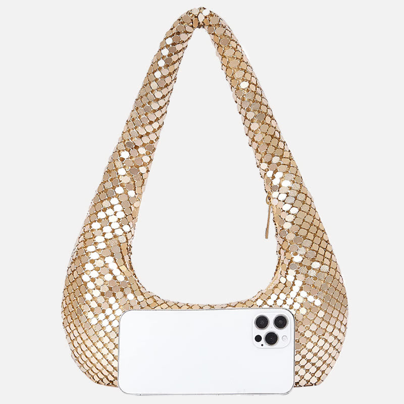Abendtasche für Damen, Metall, glitzernd, glitzernd, Party-Geldbörse 