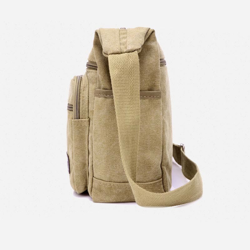 Umhängetasche für Herren, Vintage, Outdoor, Canvas, Business-Umhängetasche