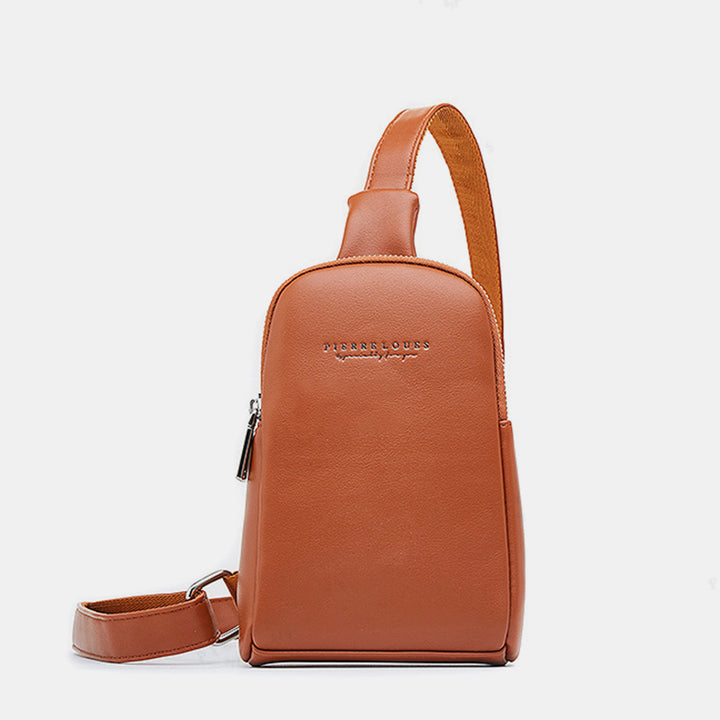 Leichte, lässige Schultertasche für Damen, kleiner Umhängerucksack aus PU-Leder