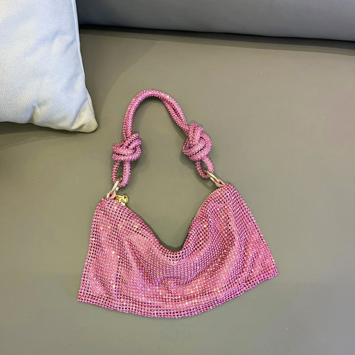 Umhängetasche für Damen mit funkelnden Diamanten, mehrere Farben, Handtasche