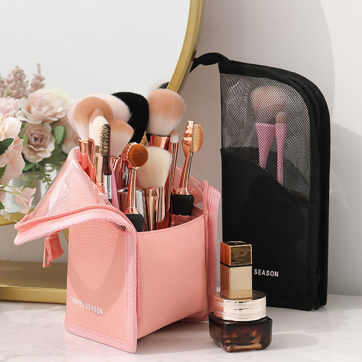Aufbewahrungstasche für Damen, einfache vertikale Reise-Make-up-Tasche