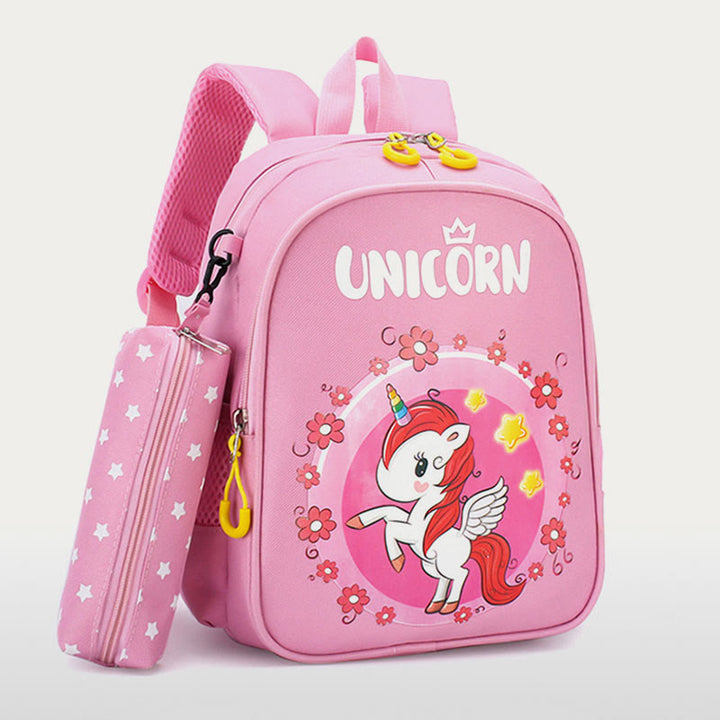 Rucksack für Kinder mit Cartoon-Druck, süßes Einhorn, Kindergarten-Schultasche