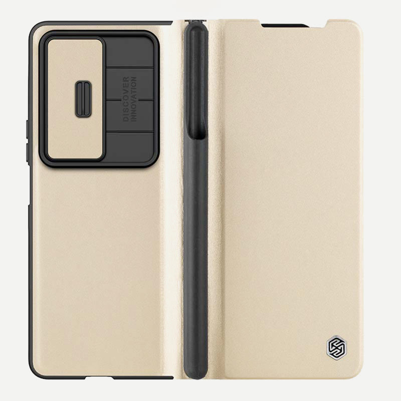 Leder-Handyhülle für Samsung Galaxy Z Fold 4 5G mit S Pen-Hülle