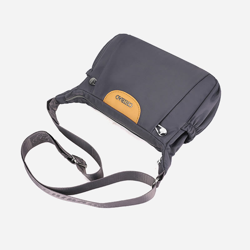 Damen Umhängetasche, minimalistisch, mehrere Taschen, breiter Riemen, Schultertasche