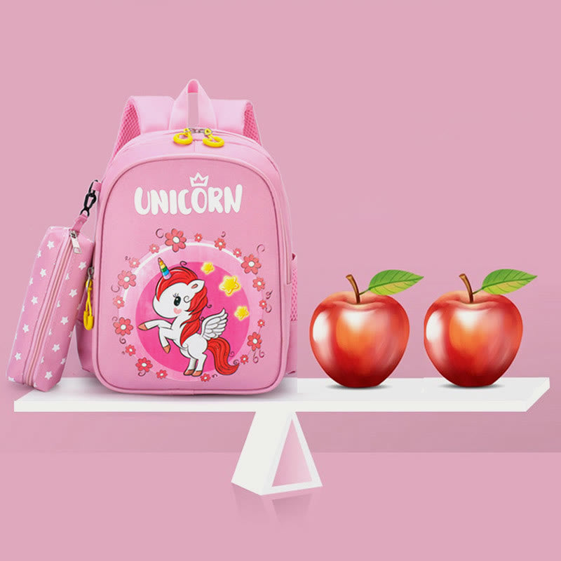Rucksack für Kinder mit Cartoon-Druck, süßes Einhorn, Kindergarten-Schultasche