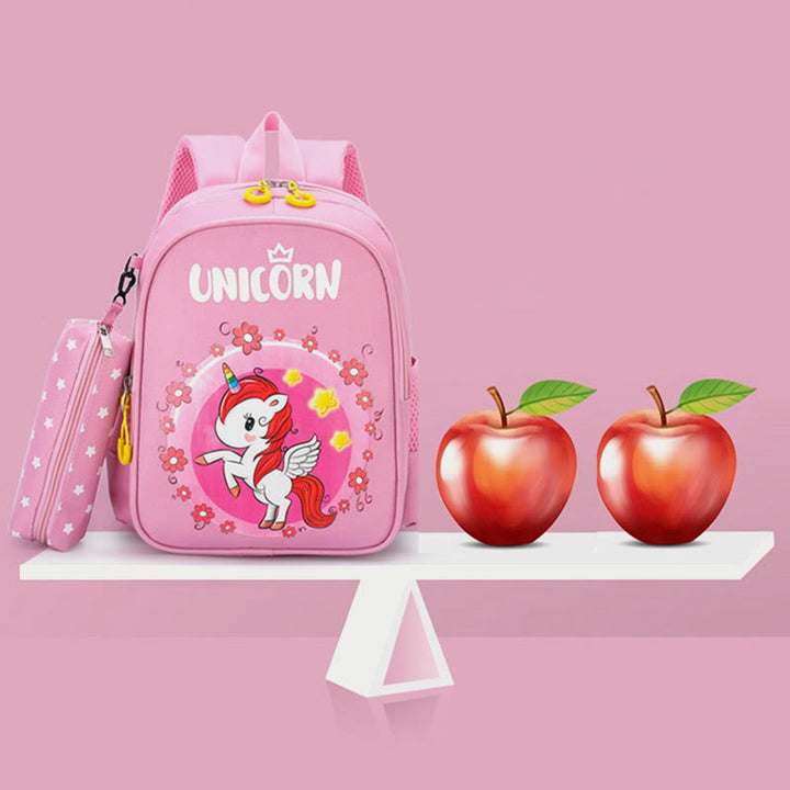 Rucksack für Kinder mit Cartoon-Druck, süßes Einhorn, Kindergarten-Schultasche