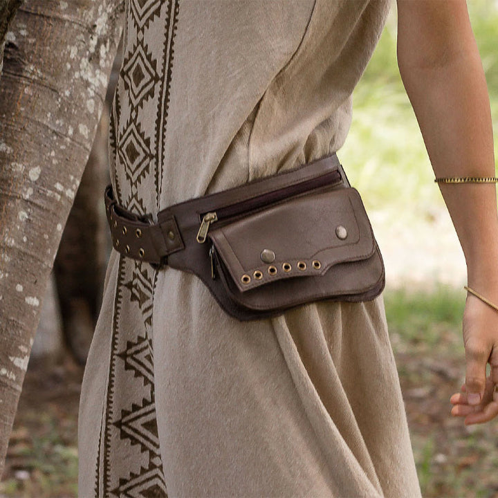 Gürteltasche für Damen, lässig, größenverstellbar, Leder, Taschengürtel