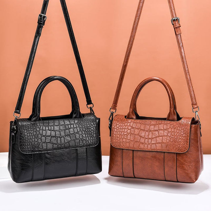 Top-Griff-Tasche für Frauen Krokodil-Textur einfache Umhängetasche