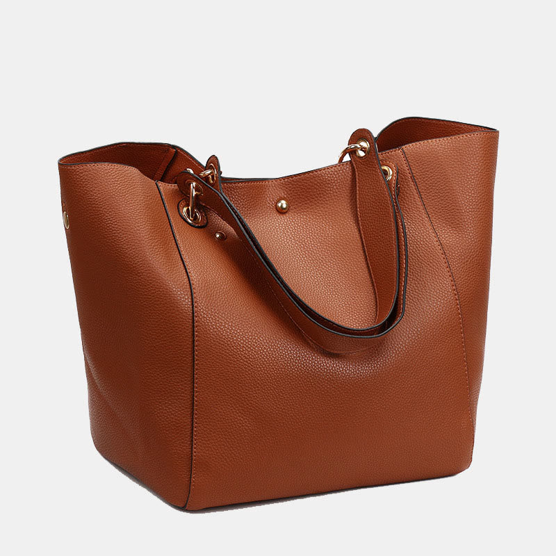 Klassische Tragetasche für Damen, einfarbig, Set mit Pendlertaschen für Büro und die Arbeit