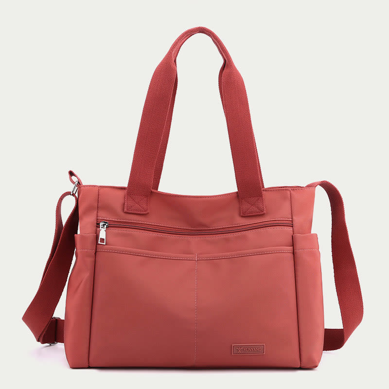Minimalistische Tragetasche für Damen, große Handtasche aus Nylon für die Schule und Fitness