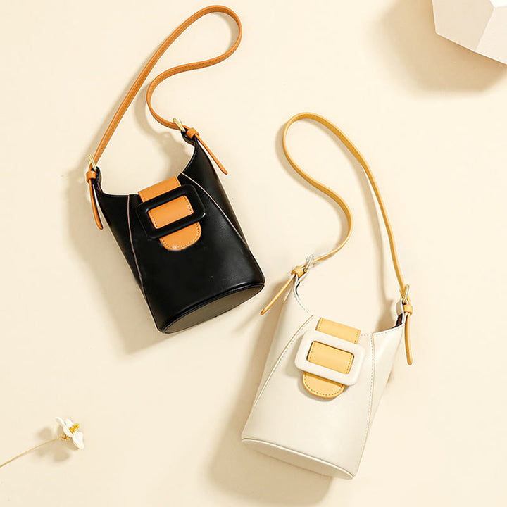 Umhängetasche für Damen, zum Einkaufen, minimalistische Eimer-Mini-Telefontasche