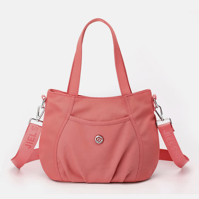 Leichte Umhängetasche aus Nylon mit mehreren Taschen und Reißverschlusstasche für Damen