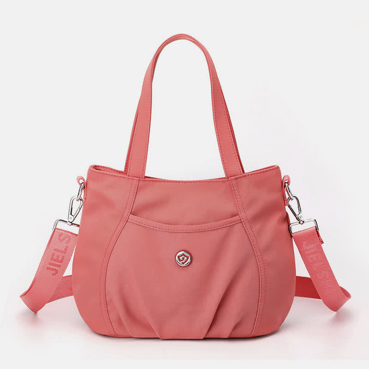 Leichte Umhängetasche aus Nylon mit mehreren Taschen und Reißverschlusstasche für Damen